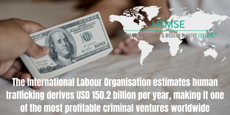 The International Labour Organisation estimates human trafficking derives USD 150.2 billion per year, making it one of the most profitable criminal ventures worldwide